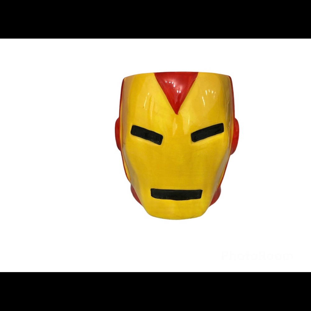 Marvel Avengers Iron Man Ceramic Coffee Cup Mug 3D Sculpted Red & Yellow Helmet